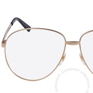 Gucci Gold Oversized Aviator Eyeglasses frames
